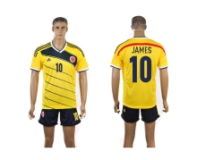 2014 World Cup Colombia Home Yellow Jersey