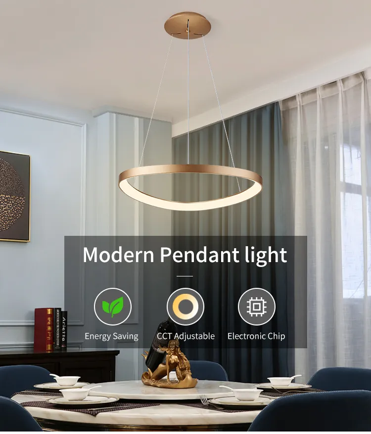 Modern European LED Pendant Light - Stylish Acrylic Chandelier