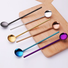 Wholesale Multicolor Party Hotel Drinking Straw Spoon