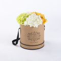 Brown Kraft Cajas Para Flores Bunga Kotak Bulat