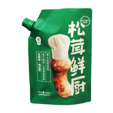 custom 100g stand-up spout plastic sauce packaging bag