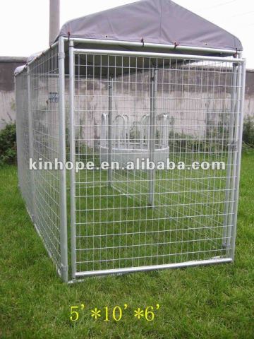 hot dip galvanized dog kennel with A-frame top