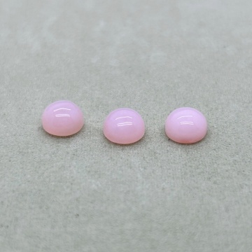 Natural Pink Opal Round Flat Bottom Loose Stones