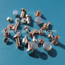 silver bimetallic rivets contact