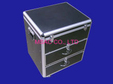 2mm Eva Black Aluminum Cd Dvd Storage Case / Cd Dvd Boxes With Drawers