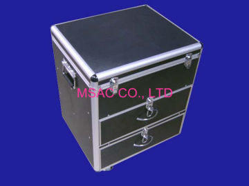 2mm Eva Black Aluminum Cd Dvd Storage Case / Cd Dvd Boxes With Drawers