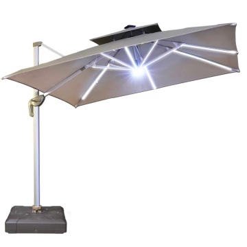 Outdoor Roman solar light square umbrella