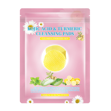 Wholesale Kojic Acid & Turmeric Cleansing Pads for Skin Care