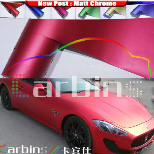 Chrome Matte Metal Red Vinyl Car wrap Film