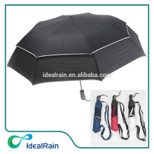 27inch double layer vented compact golf umbrella with a strap bag