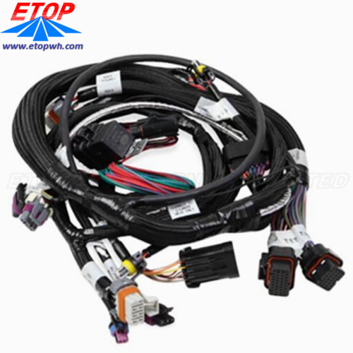 Complicated Automobile ECU and Relay Connector Cable Harness