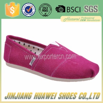 OEM Customer Service Women Suede Leather Shoes Lady Wedge Shoes