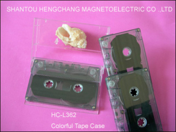 audio cassette black transparent housing