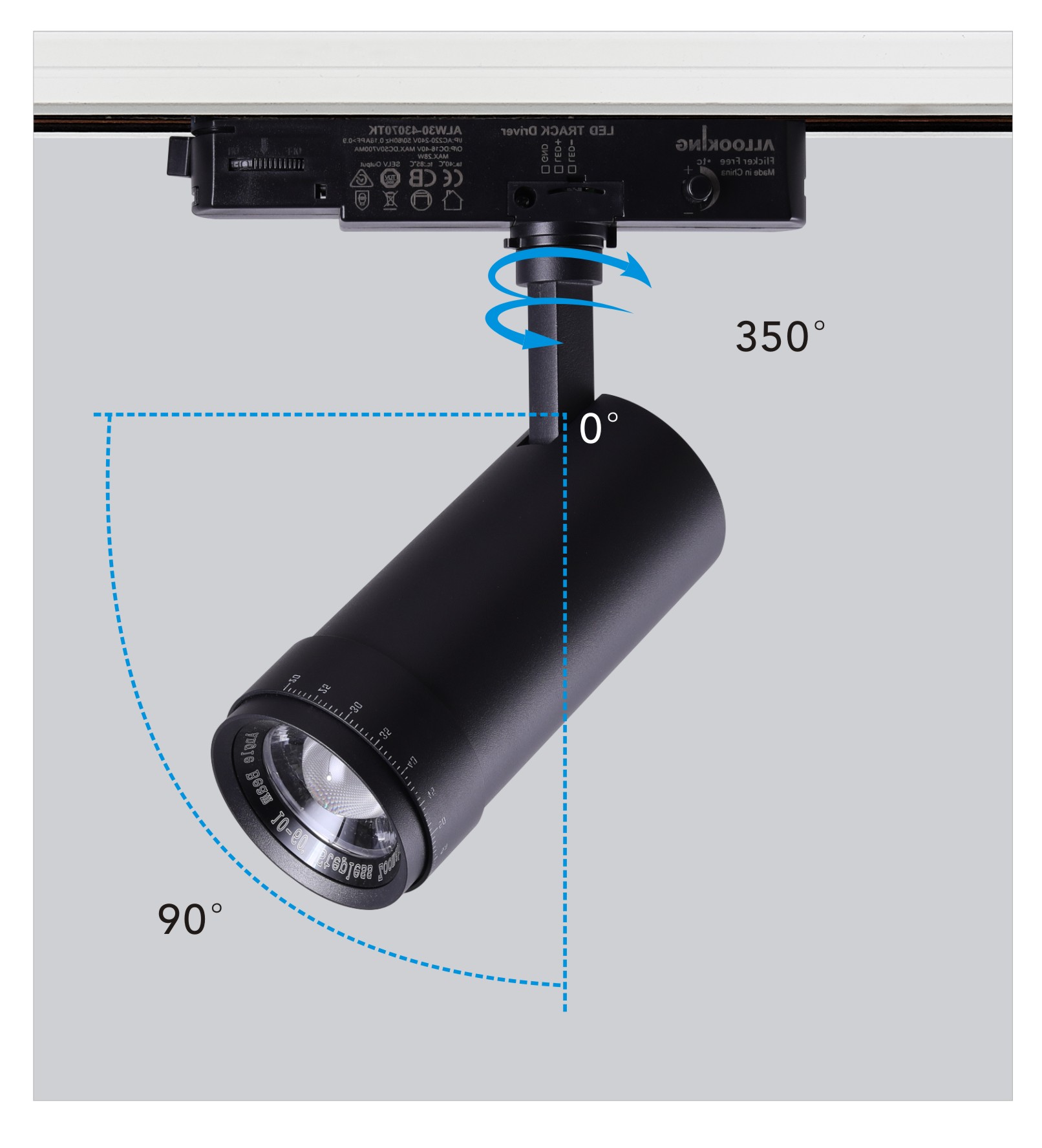 10W COB 3 Wires indoor LED Track light