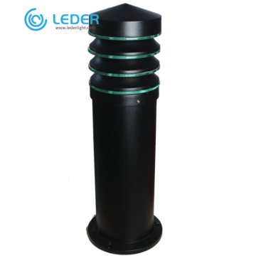 LEDER 12 Black Modern Bollard Ukukhanya