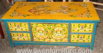 Antique Painting Tv Cabinet 