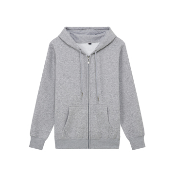 Fleece zipper thick solid color sweater