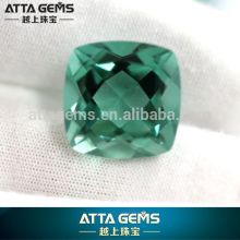 Lab Created Green Quartz 15x15mm synthetic green large quartz crystals