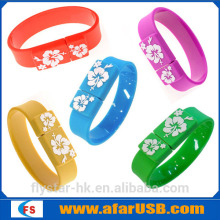 3D silicone USB bracelet,usb bracelet silicone waterproof,bracelet bulk 1gb usb flash drives