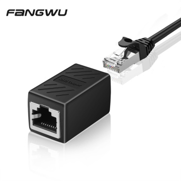 RJ45 Network Cable Extender Adapter: Female to Female Connector for Cat6A, Cat6, and Cat5e Ethernet Cables