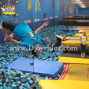 Colorful Large Trampoline Park With Adult Ball Pits