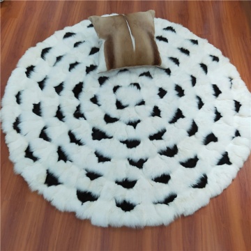 home decoration fur blanket real white fox fur rug fox carpet