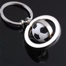 Hot Sale Creative Metal Silver Keyring Football Accessories Wholesale