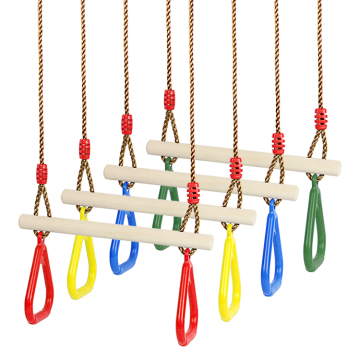 Outdoor Kids Trapeze Swing Bar with Rings