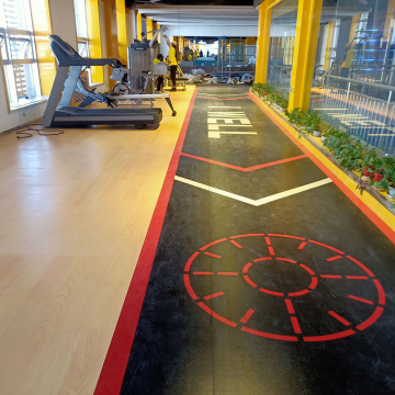 Noise reduction used gym rubber floor