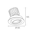 LEDER 6000K Dekorasyon 30W LED Downlight