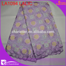 heavy african voile lace big lace fabrics charinter lace swiss laces cotton lace LA1094 lalic