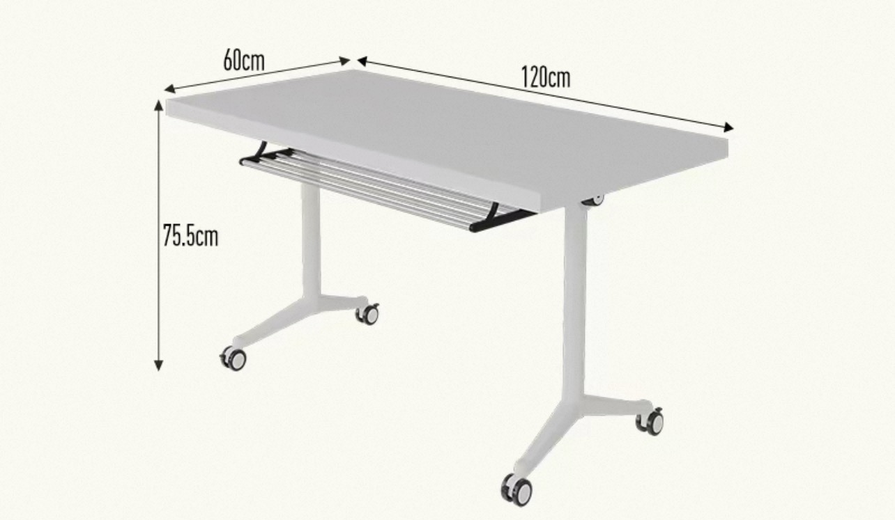 Mesa de treinamento dobrável com rodas1 Foldable Training Desk with Wheels1