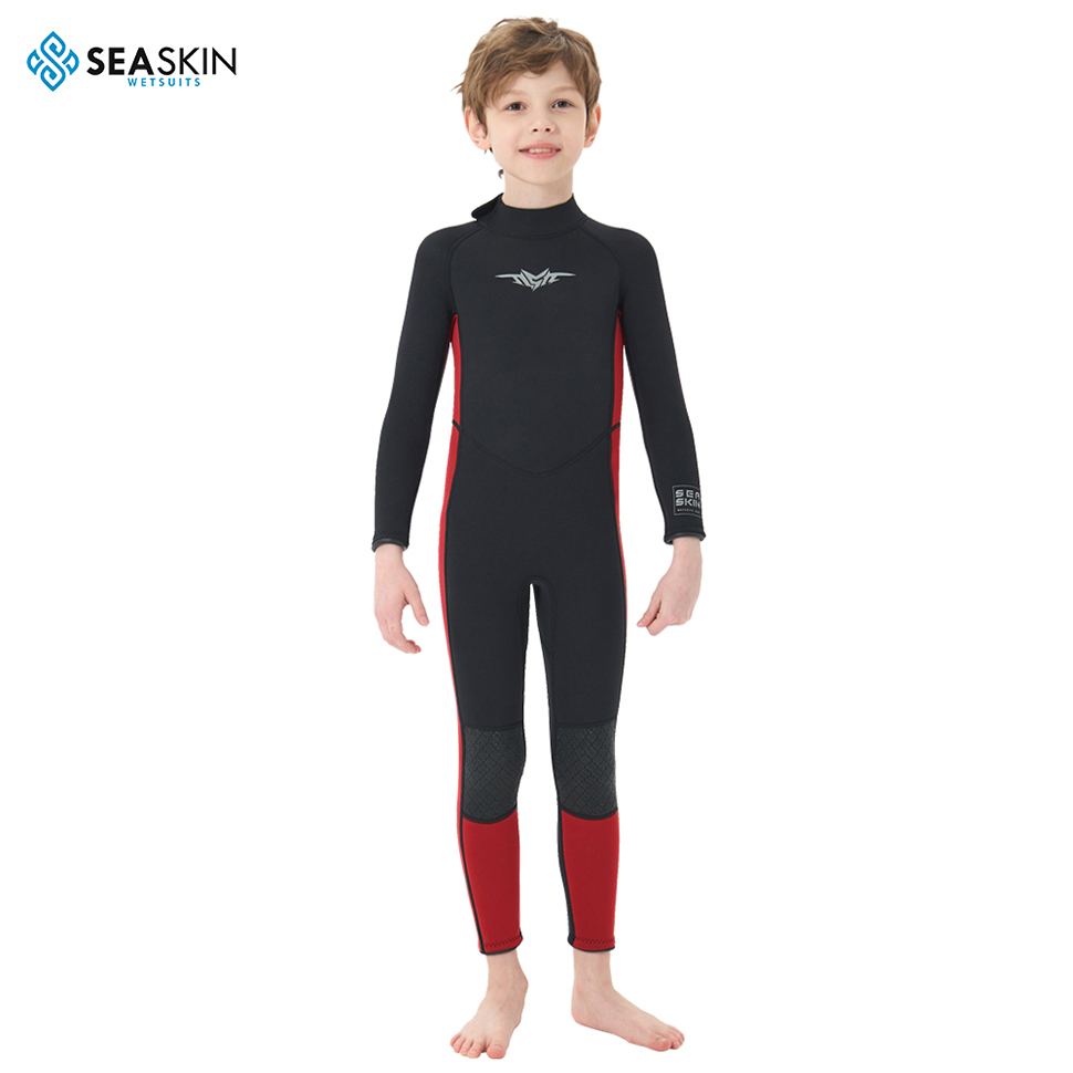 Saskin 2mm Kids Long Sleeve الأمامية Zip Scuba الغوص بدلة مبللة