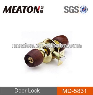High quality round wooden door knobs lock