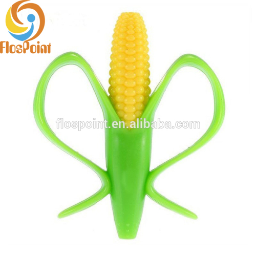 Hot sale silicone banana shape baby teether silicone rattle teether,baby toothbrush teether