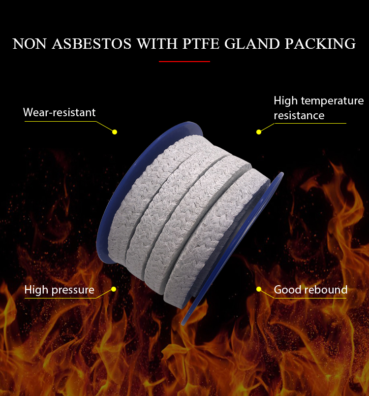 Non Asbestos Dipped Seal Carbon Fiber Gland Packing With PTFE Dispersion