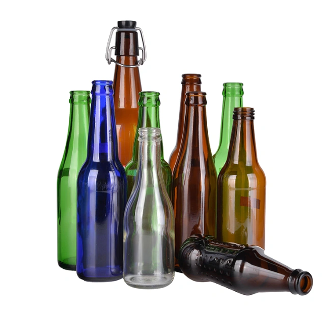 Wholesale Custom Different Models Ancient Green Beer Glass Bottle