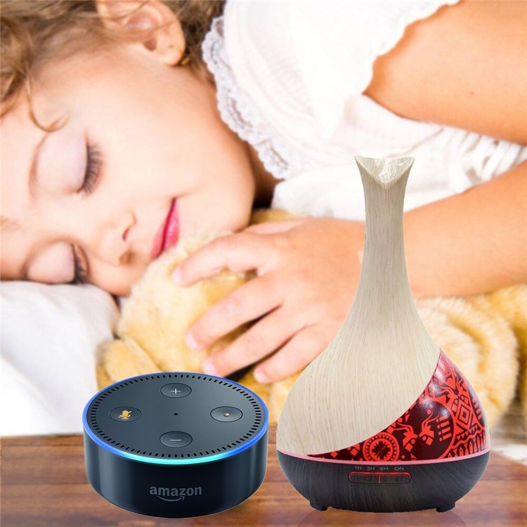 Difusor de aroma ultrasónico inteligente Alexa con aceites esenciales