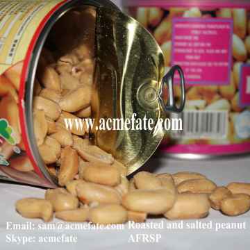 Snack flavor fried salted peanuts in tins roasted and salted peanut