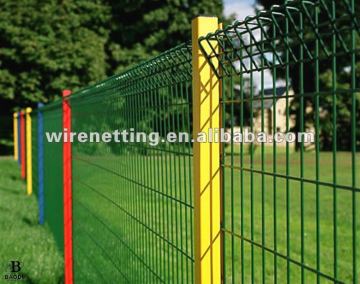 rectangular grid PVC coated green fencing wire mesh