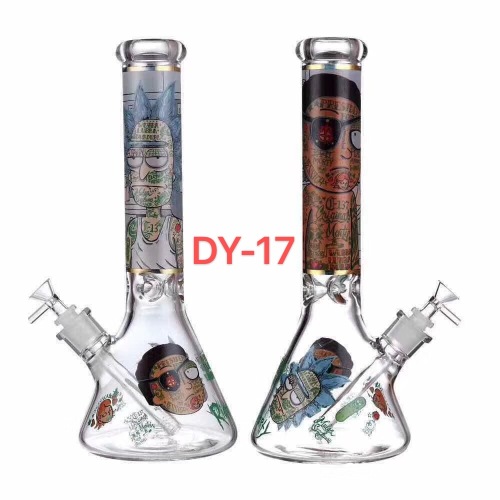 Bongs en verre avec décalcomanie de 35 cm