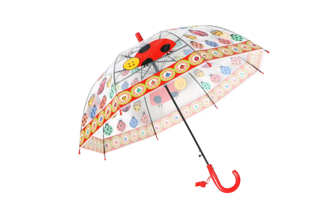 Transparent Children Poe Umbrella for Gift Use/Auto Open Straight Umbrella