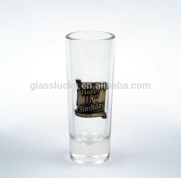 Glass shot glass rainbow cup