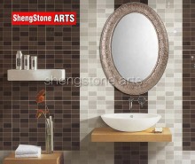 Modern European style metal mirror frame,Rose Gold Oval metal mirror frame,antique metal mirror frame