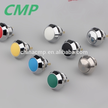 12mm waterproof stainless steel machine push-button switch