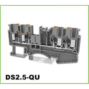 2.5mm2 2 dalam 2 keluar blok Terminal DIN-Rail