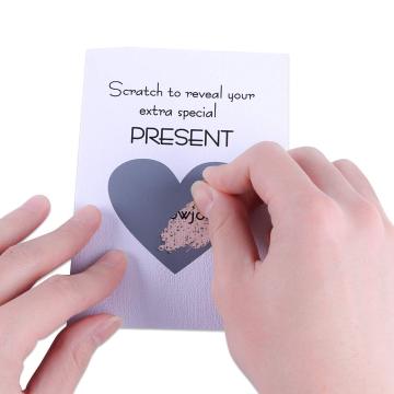 Custom Heart Scratch-off Stickers: Romantic Gifts and Personalized Scratch Card Printing