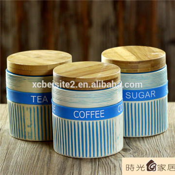 QZW1002 New Hot Ceramic Pot Storage Can For Coffee Tea Sugar Ceramic Seal Pot