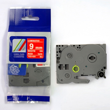 For Brother 9mm white on red compatible tz laminated tape tz-425