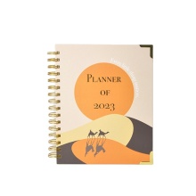 Customizable Manufacturer Hardcover School Diaries and Custom Printed Notebooks with Golden Spiral Binding